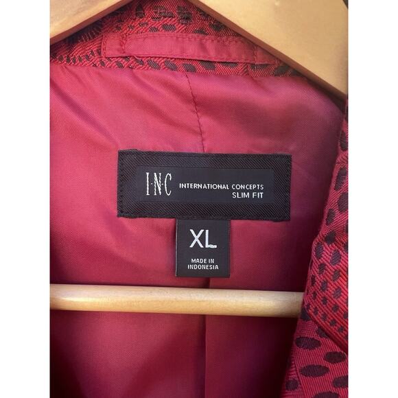 $179 INC International Concepts Men's Red Kylo Wool Blend Topcoat Jacket Size XL - Picture 3 of 6